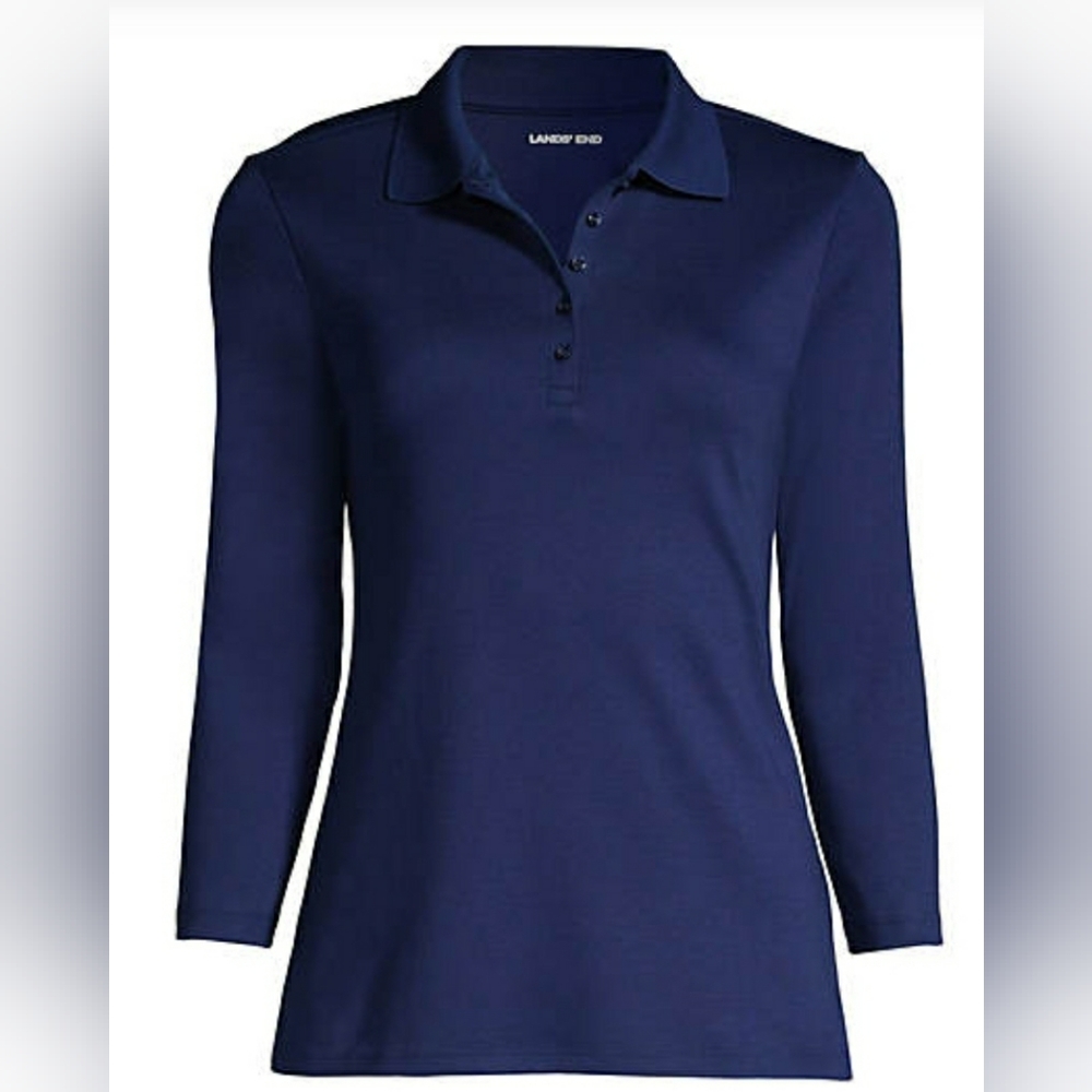 Lands End Supima Polo Shirt 1X/2X - Picture 2 of 6